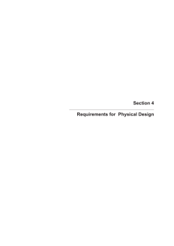 Section 4 Requirements for Physical Design