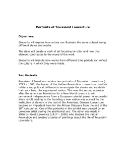 Portraits of Toussaint Louverture - The California African American