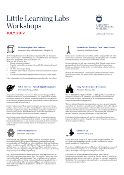 Little Learning Labs Workshops