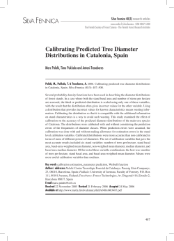 Calibrating predicted tree diameter distributions in Catalonia, Spain