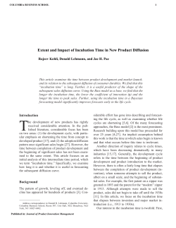 Extent and Impact of Incubation Time in New Product Diffusion