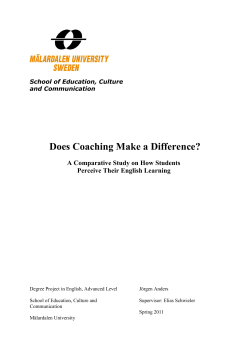 Does Coaching Make a Difference?