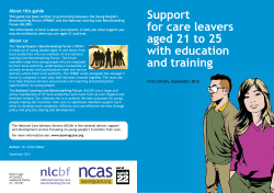 Support for care leavers aged 21 to 25 with