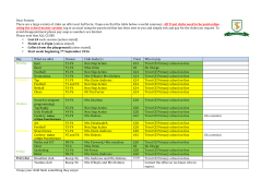 Dear Parents There are a large variety of clubs on offer next half