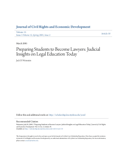 Judicial Insights on Legal Education Today