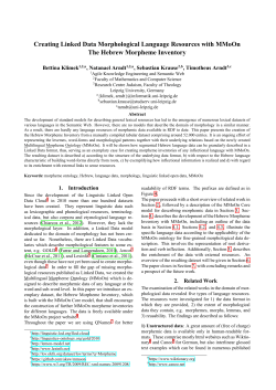 Creating Linked Data Morphological Language Resources