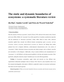 The static and dynamic boundaries of ecosystems