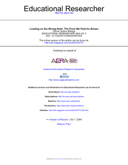 The Price We Paid for Brown