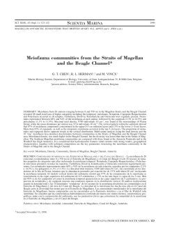 Meiofauna communities from the Straits of Magellan and - ICM-CSIC