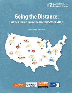Going the Distance: Online Education in the