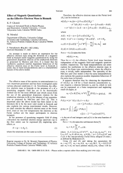 Effect of Magnetic Quantization on the Effective Electron