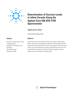 Determination of Sucrose Levels in Infant Cereals Using the Agilent