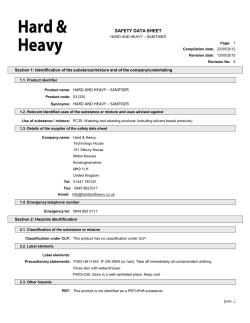 HARD AND HEAVY &ndash; SANITISER