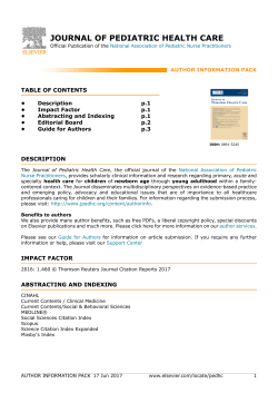 journal of pediatric health care