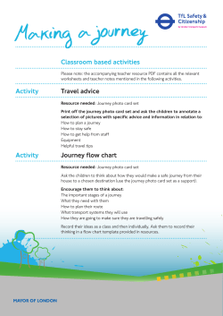 Making a journey - Classroom based activities