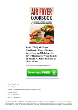 Air Fryer Cookbook: 5 Ingredients or Less. Easy and