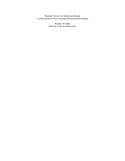 Placenta Power: For Health and Beauty A useful guide for those
