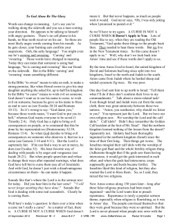 To God Alone Be The Glory Words can change in meaning. Let`s say