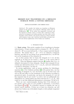 BROKEN RAY TRANSFORM ON A RIEMANN SURFACE WITH A