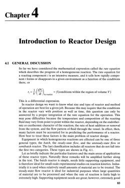 Introduction to Reactor Design