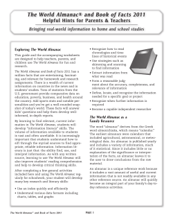 The World Almanac&reg; and Book of Facts 2011