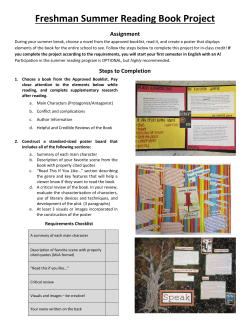 Summer Reading Information for Students Attending Lafayette High