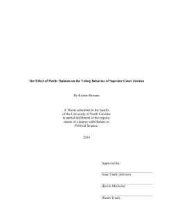 The Effect of Public Opinion on the Voting Behavior of Supreme