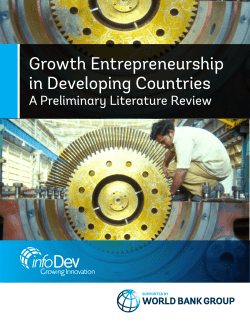 Growth Entrepreneurship in Developing Countries