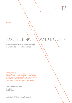 Excellence and Equity