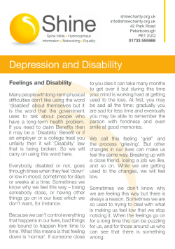 Depression and Disability