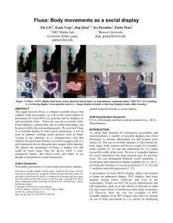 Fluxa: Body movements as a social display - Fluid Interfaces