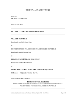 2016-06-01D&eacute;cision interlocutoire disposant des demandes de