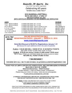 Roseville JR Sports, Inc.