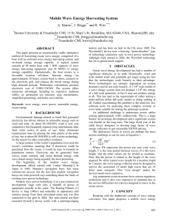 Mobile Wave Energy Harvesting System