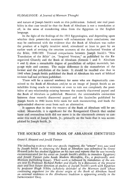 The Source of the Book of Abraham Identified
