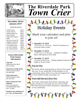 The Riverdale Park - the Town of Riverdale Park