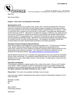 May 2016 Dear Fiscal Officer: Subject: Price Factor and Population