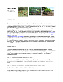Straw Bale Gardening - District of West Kelowna