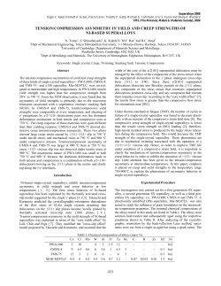 Tension/Compression Asymmetry in Yield and Creep