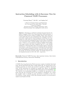 Instruction Scheduling with k-Successor Tree for Clustered VLIW