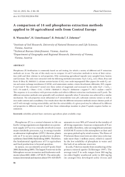 A comparison of 14 soil phosphorus extraction methods applied to