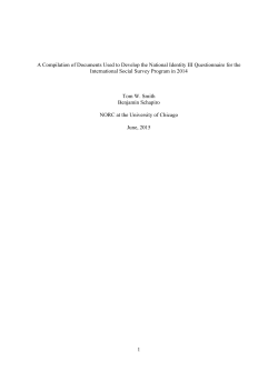 1 A Compilation of Documents Used to Develop the National Identity