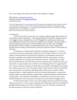 How to Do Things with Wands and Words