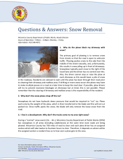 1. Why do the plows block my driveway with snow?