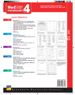 Kit 4_Unit 10_TG.indd - Benchmark Word Study Resource