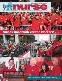 May 2016 Issue - New York State Nurses Association