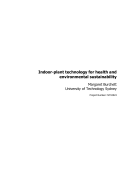 Indoor-plant technology for health and environmental sustainability