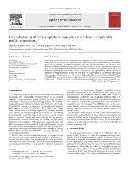 Loss reduction in silicon nanophotonic waveguide micro