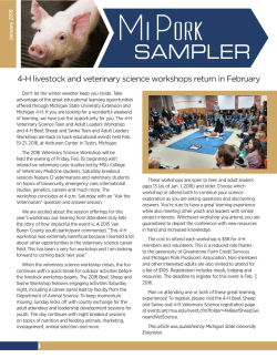 January - Michigan Pork Producers Association
