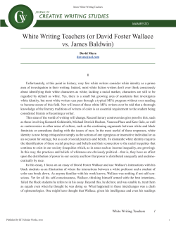 or David Foster Wallace vs. James Baldwin